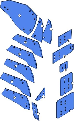 Explosionszeichnung Rabe Pflugkörper Typ BP-350 W